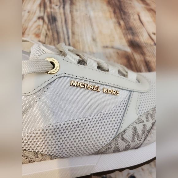 Michael Kors Allie Stride Mesh and Logo Trainer - Picture 12 of 14